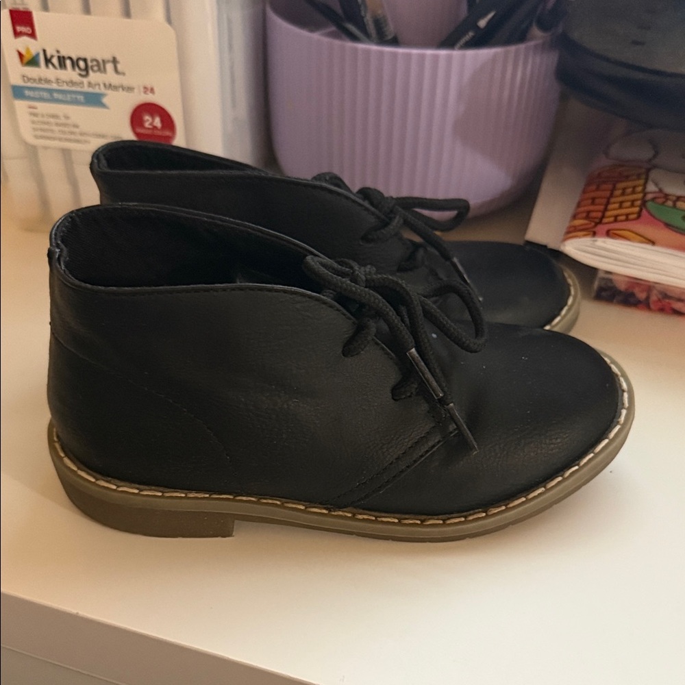 The Children's Place Black Lace-Up Kids Boots